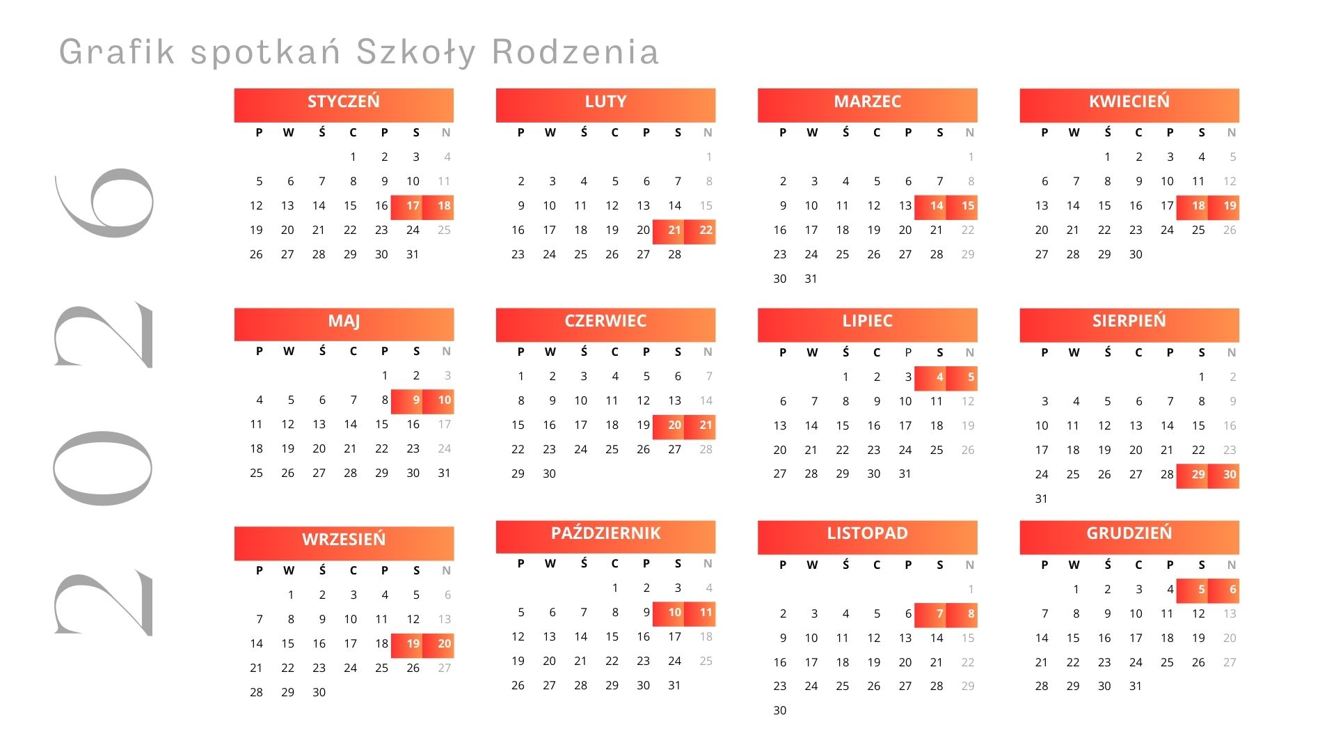 Black and White Simple Minimalistic 2026 Year Monthly Calendar