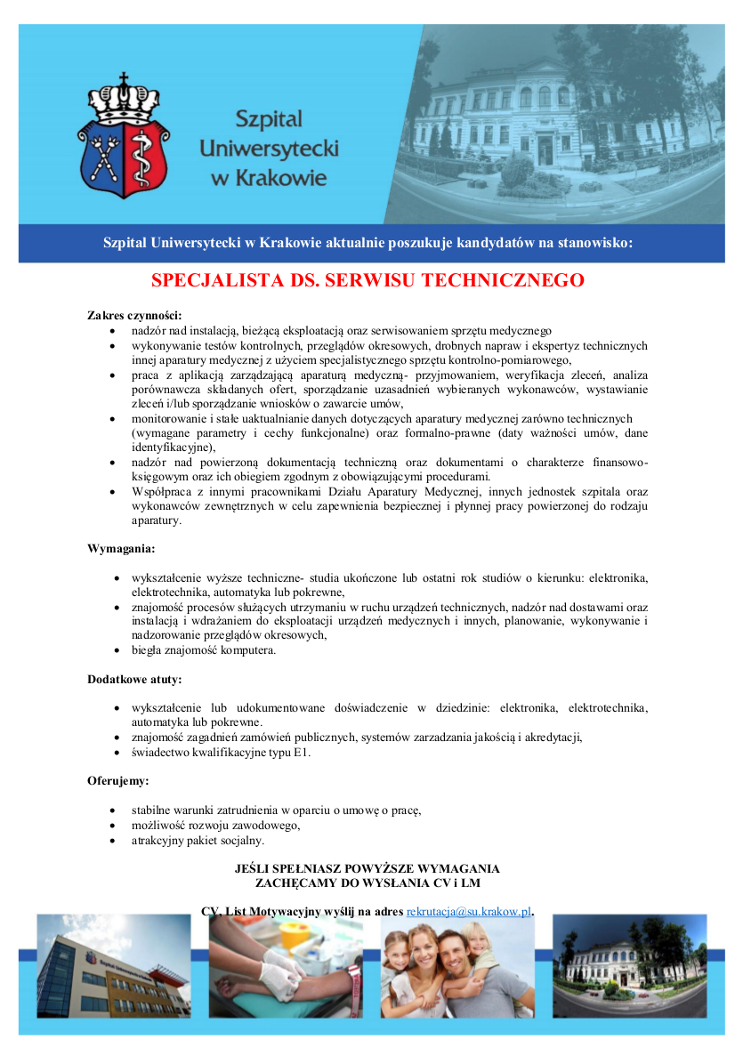 Specjalista ds serwisu technicznego