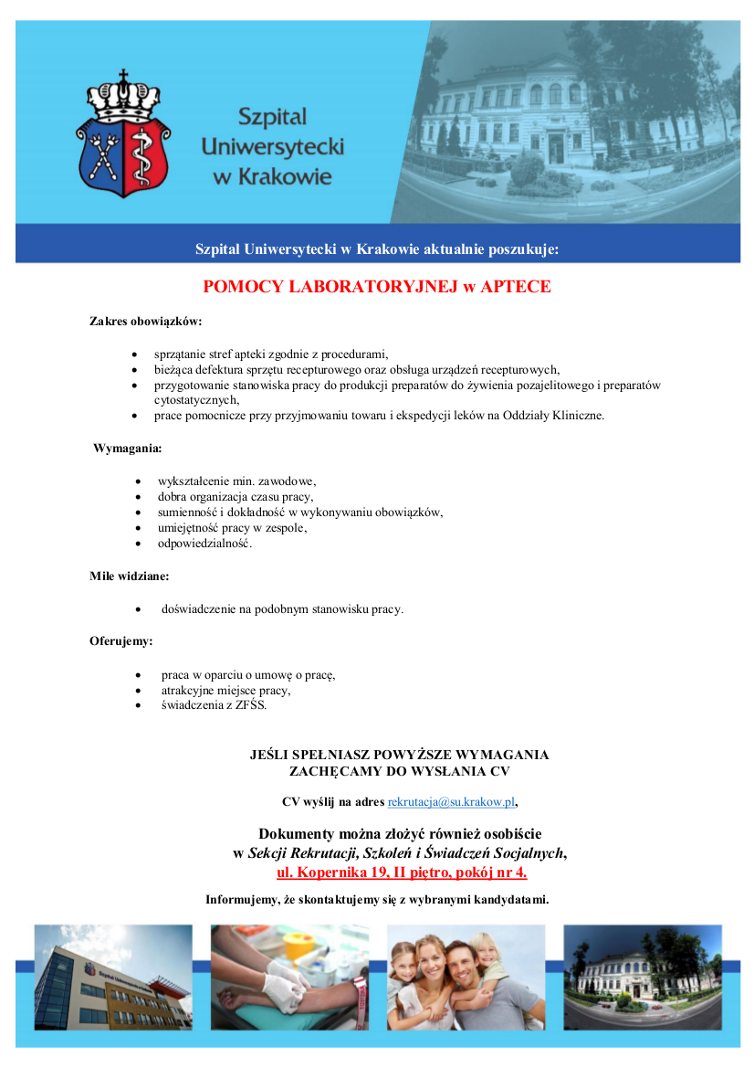 Pomoc laboratoryjna w Aptece