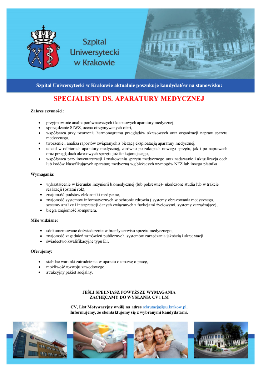 specjalista ds aparatury medycznej