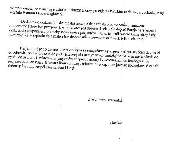 Podziękowania dla Tymczasowego Oddziału Covid-19 przy ul. Kopernika 50