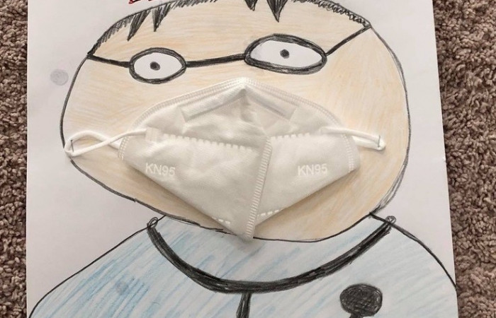 Rysunek dziecka - lekarz