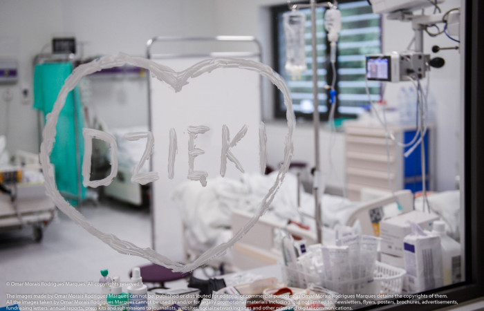 Strefa COVID-19 zbliżenie na detal