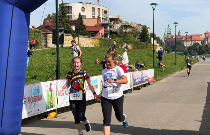Bieg Kordian - uczestnicy na mecie