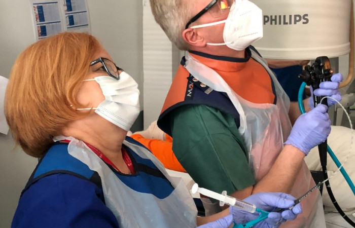 Zespół Zakładu Endoskopii podczas zabiegu