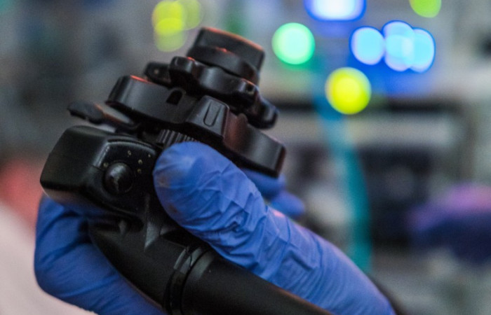 Zbliżenie na element endoskopu 