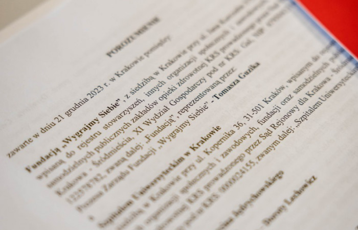 Podpisanie umowy Wolontariusze