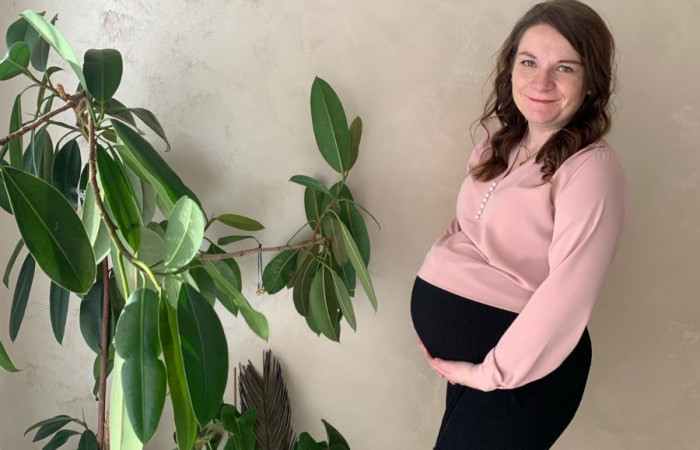 Pani Dominika Matus w zaawansowanej ciąży