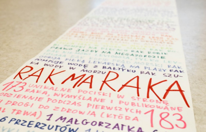 Małgorzata Sajan - artystyczny projekt zatytułowany „Rak ma raka”