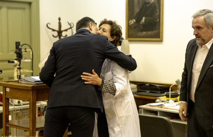 Uroczyste odprawy podczas pożegnania kierowników trzech oddziałów klinicznych