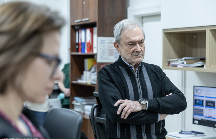 Uroczyste odprawy podczas pożegnania kierowników trzech oddziałów klinicznych